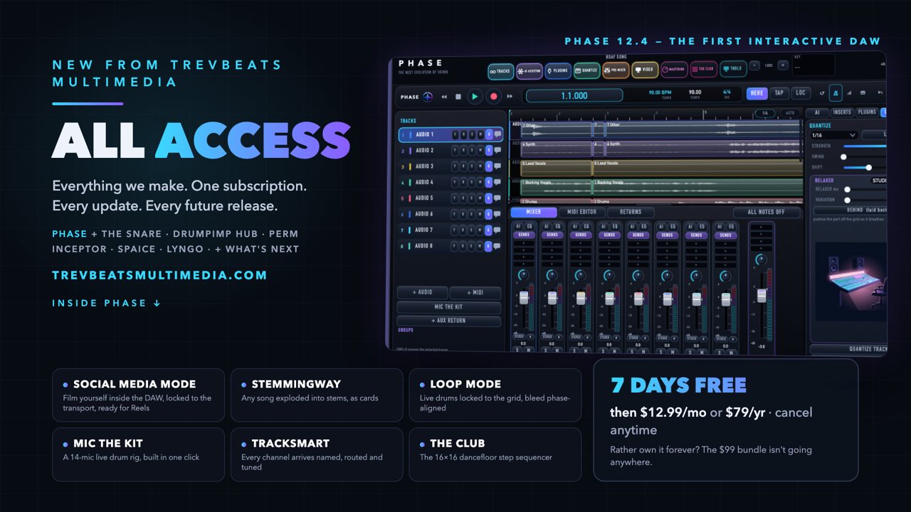 TREVBEATS ALL ACCESS — every product, one subscription